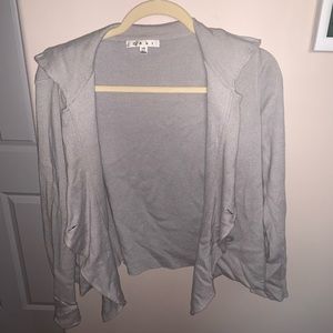 CAbi grey cardigan with button detail